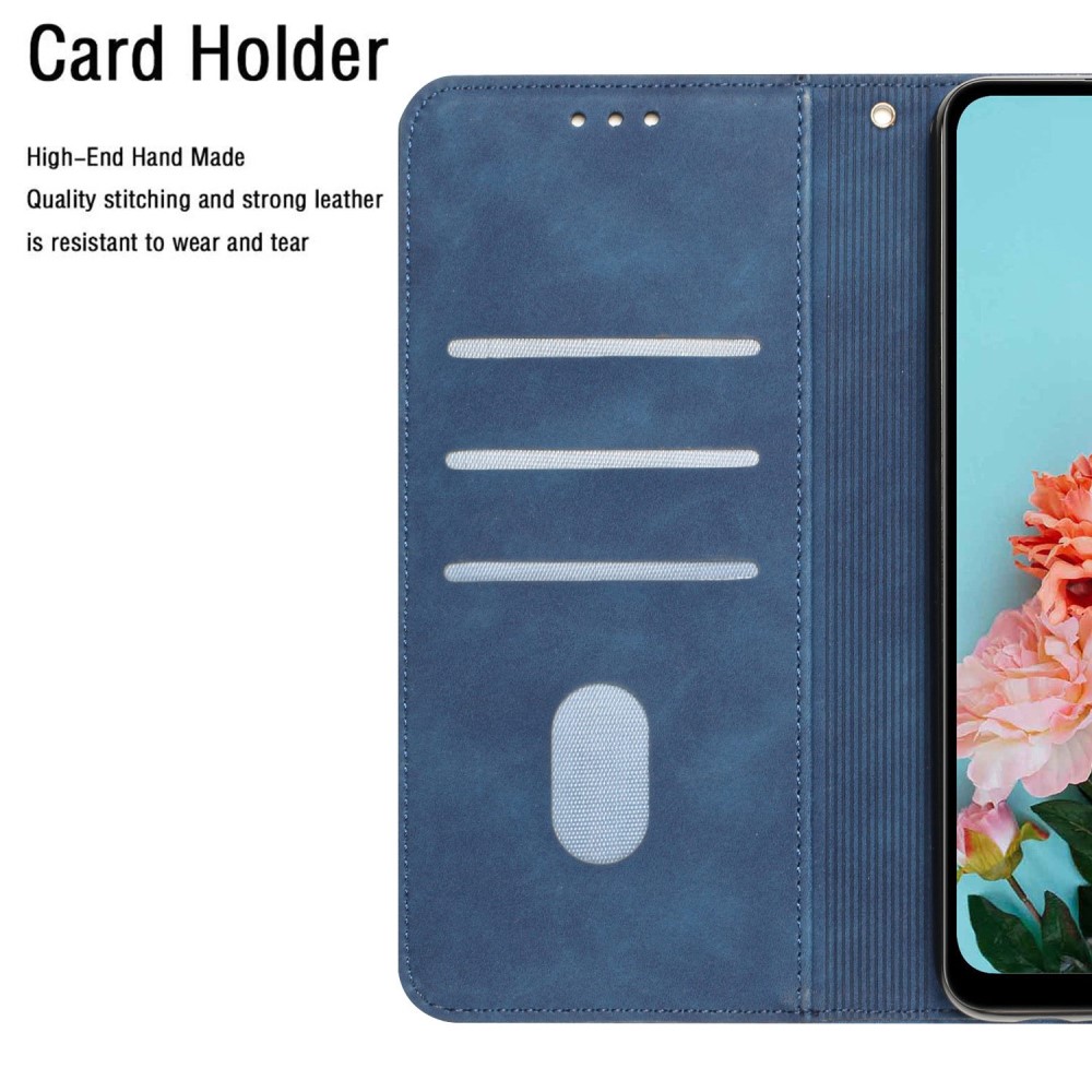  Samsung Galaxy S23 Plus Fodral Solid Läder Blå