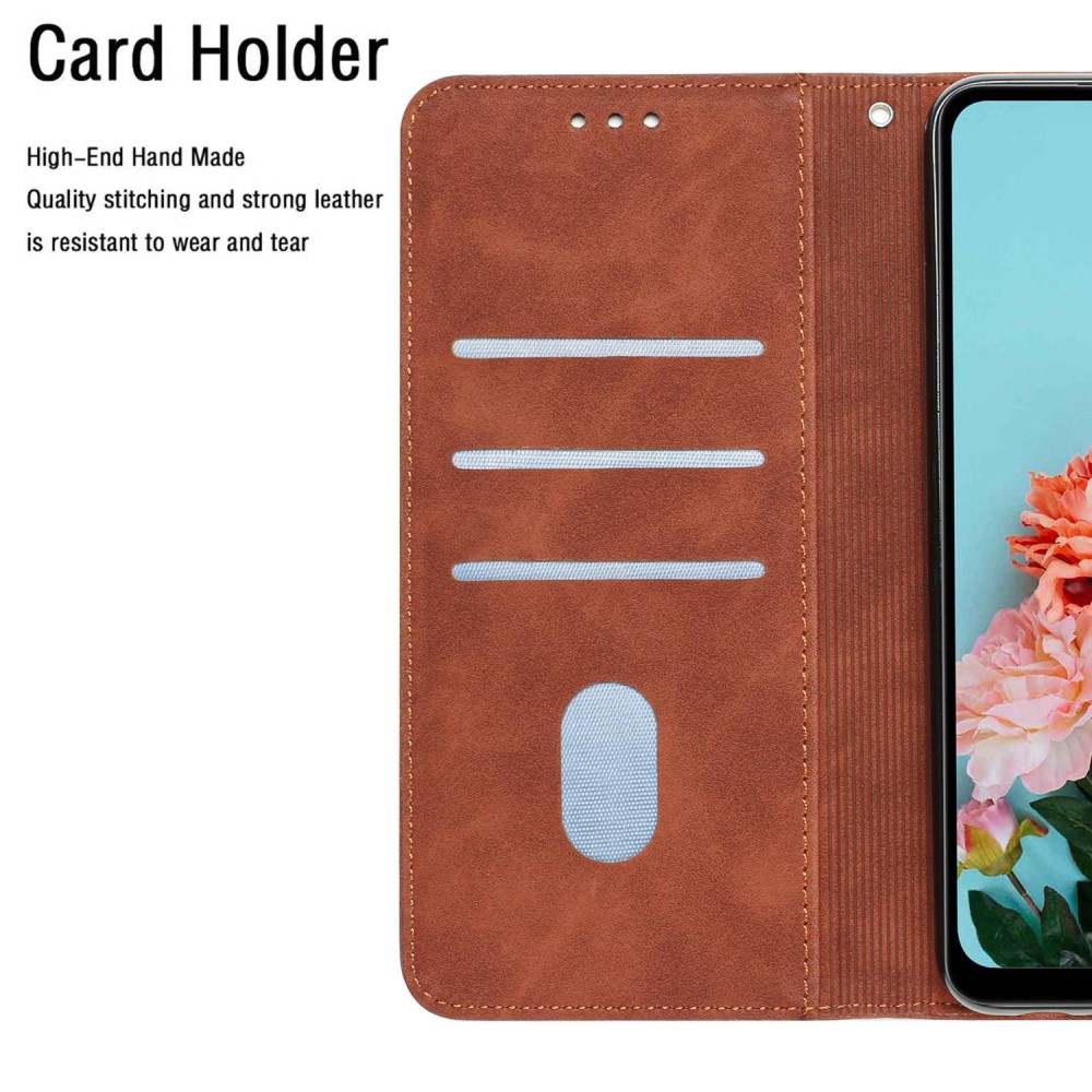  Samsung Galaxy S23 Plus Fodral Solid Läder Brun