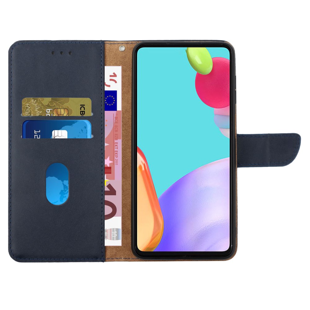  Galaxy S23 Plus Fodral Äkta Läder Nappa Textur Svart