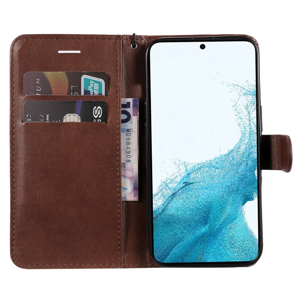  Samsung Galaxy S23 Plus Fodral Läder Brun