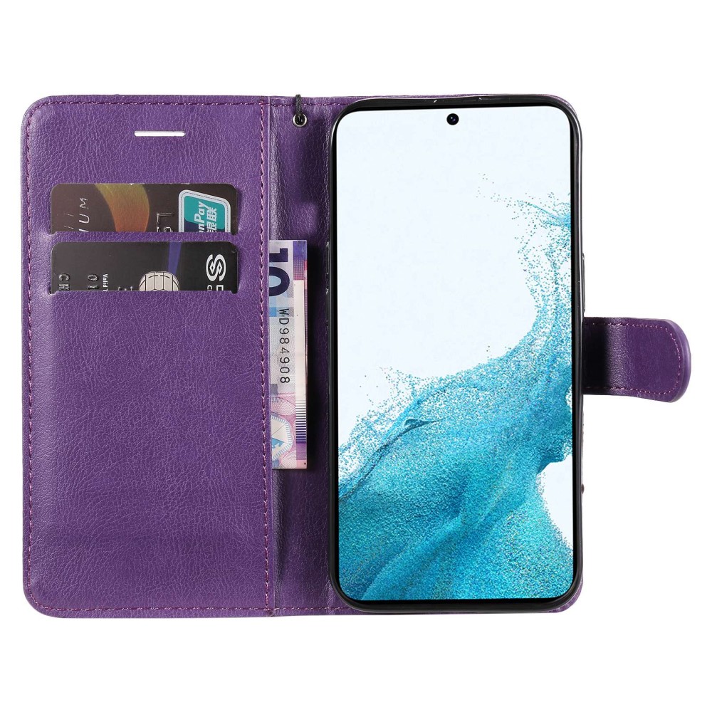  Samsung Galaxy S23 Plus Fodral Läder Lila