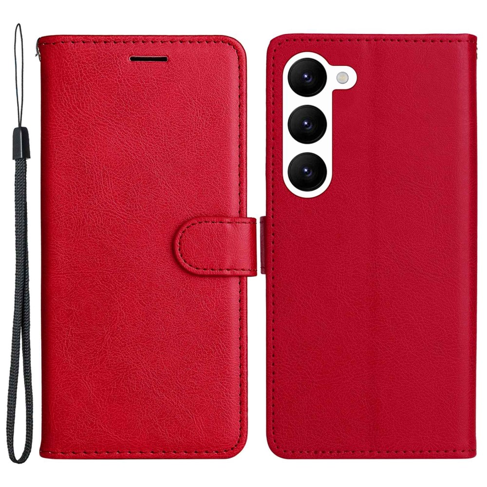  Samsung Galaxy S23 Plus Fodral Läder Röd