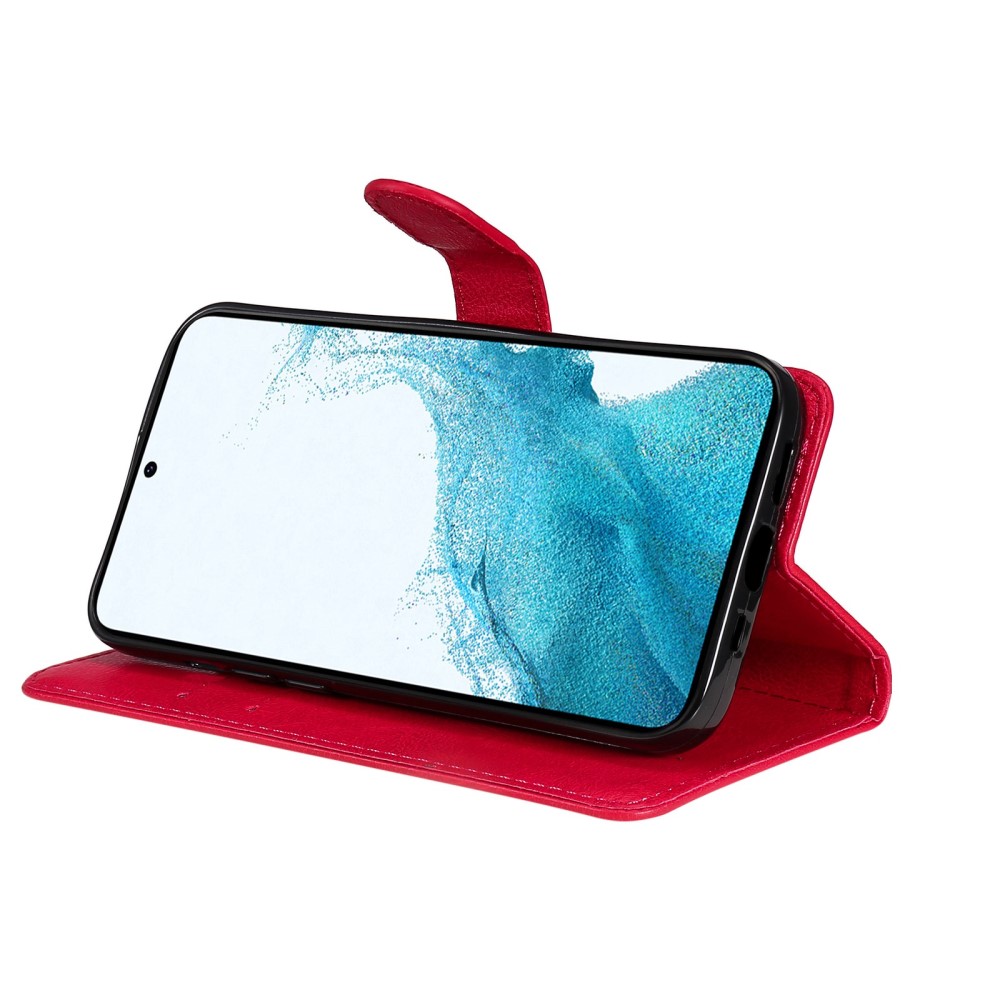  Samsung Galaxy S23 Plus Fodral Läder Röd