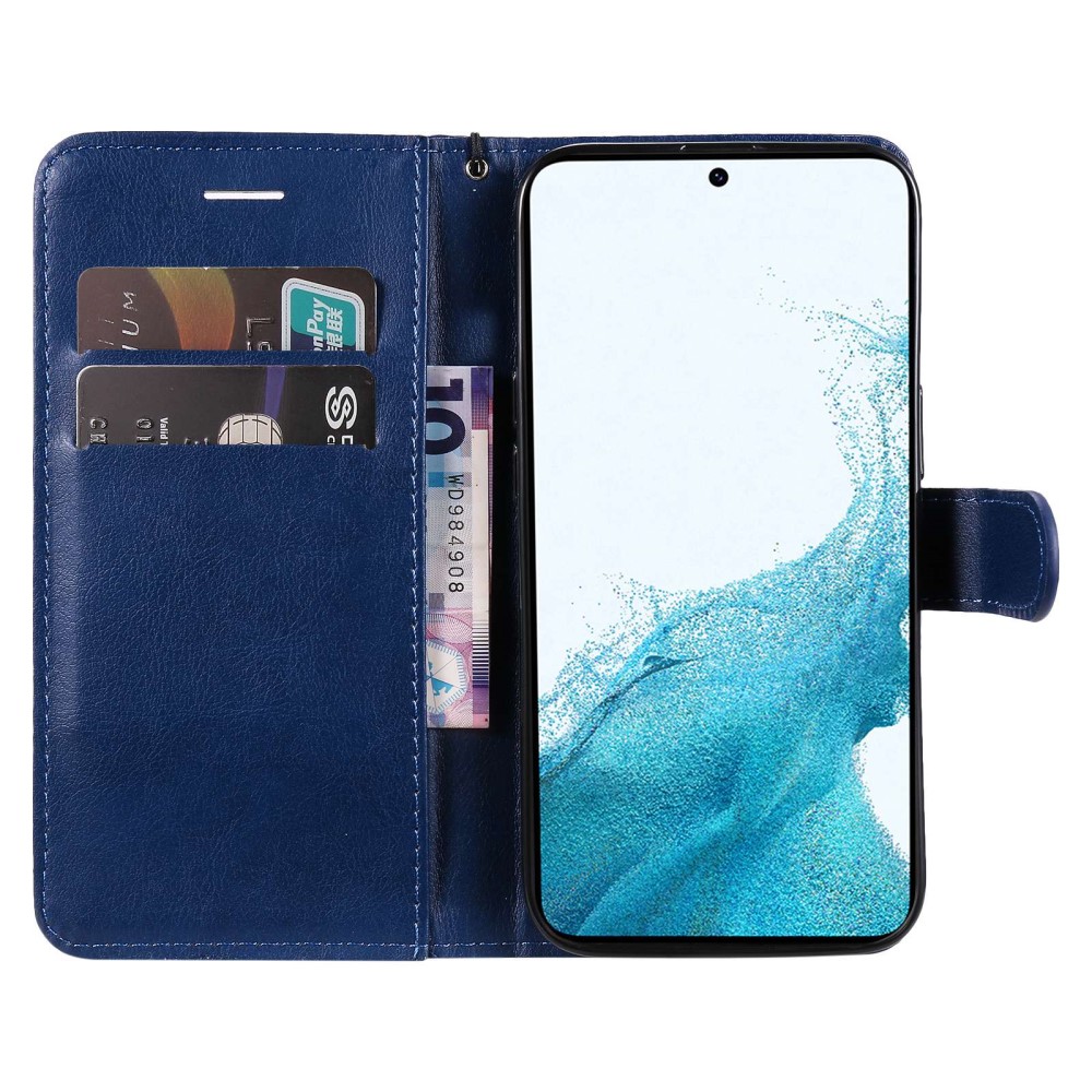  Samsung Galaxy S23 Plus Fodral Läder Blå