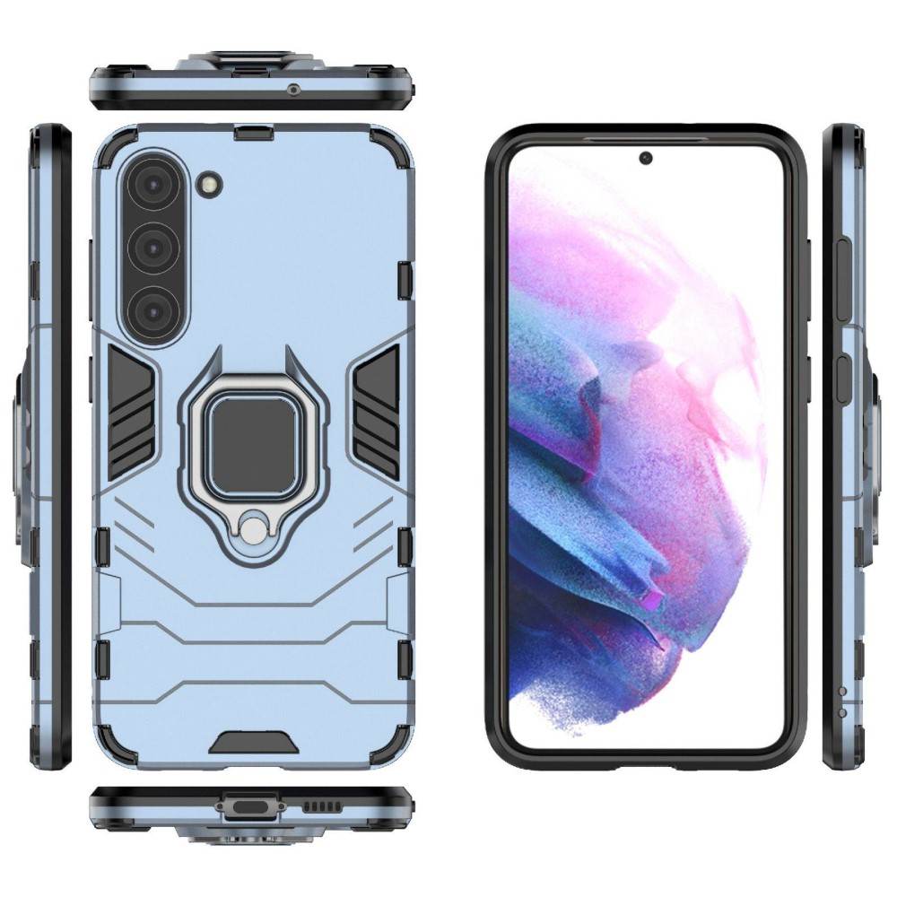  Samsung Galaxy S23 Plus Skal Ring Hybrid Blå