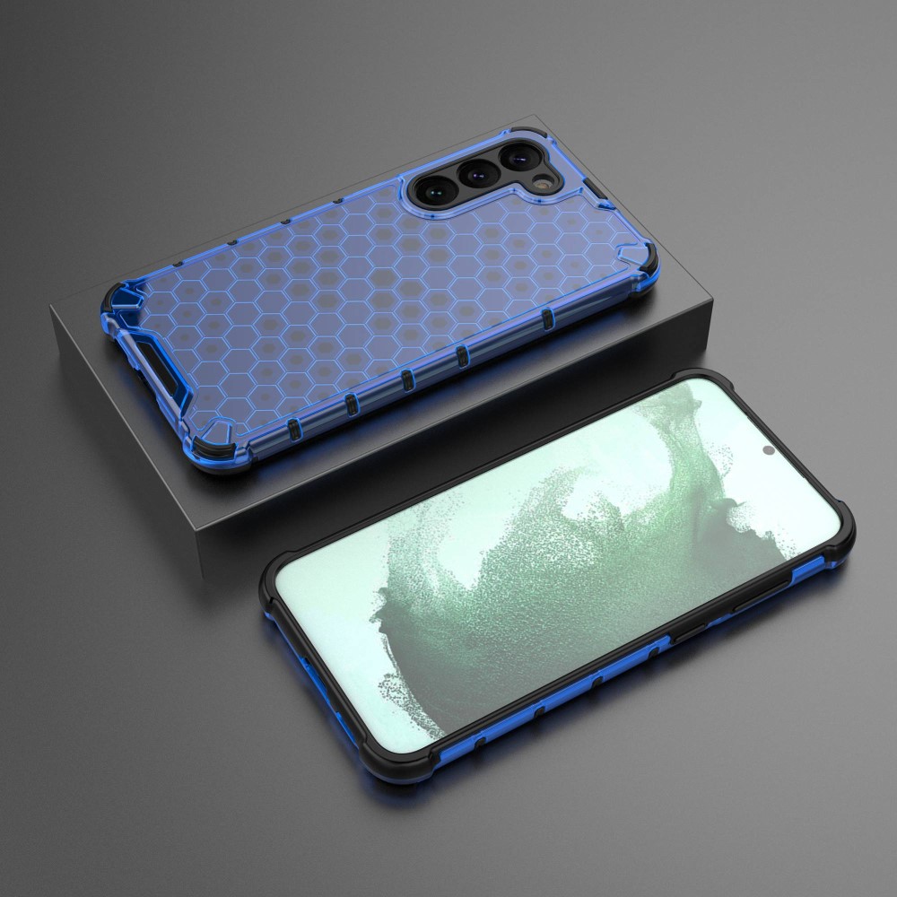  Samsung Galaxy S23 Plus Skal Honeycomb Hybrid Blå