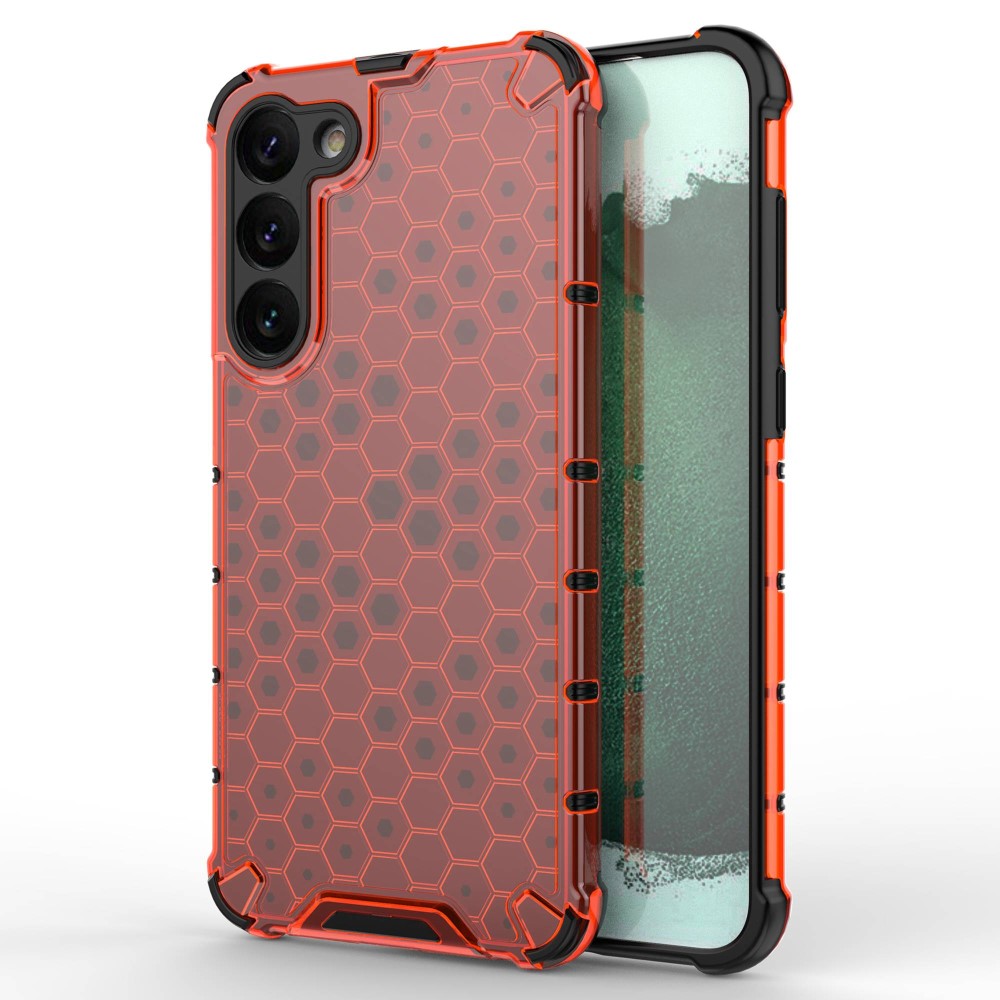  Samsung Galaxy S23 Plus Skal Honeycomb Hybrid Röd