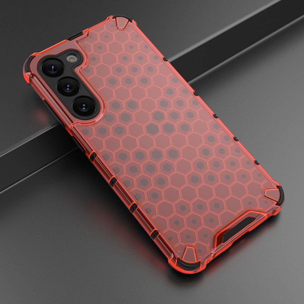  Samsung Galaxy S23 Plus Skal Honeycomb Hybrid Röd
