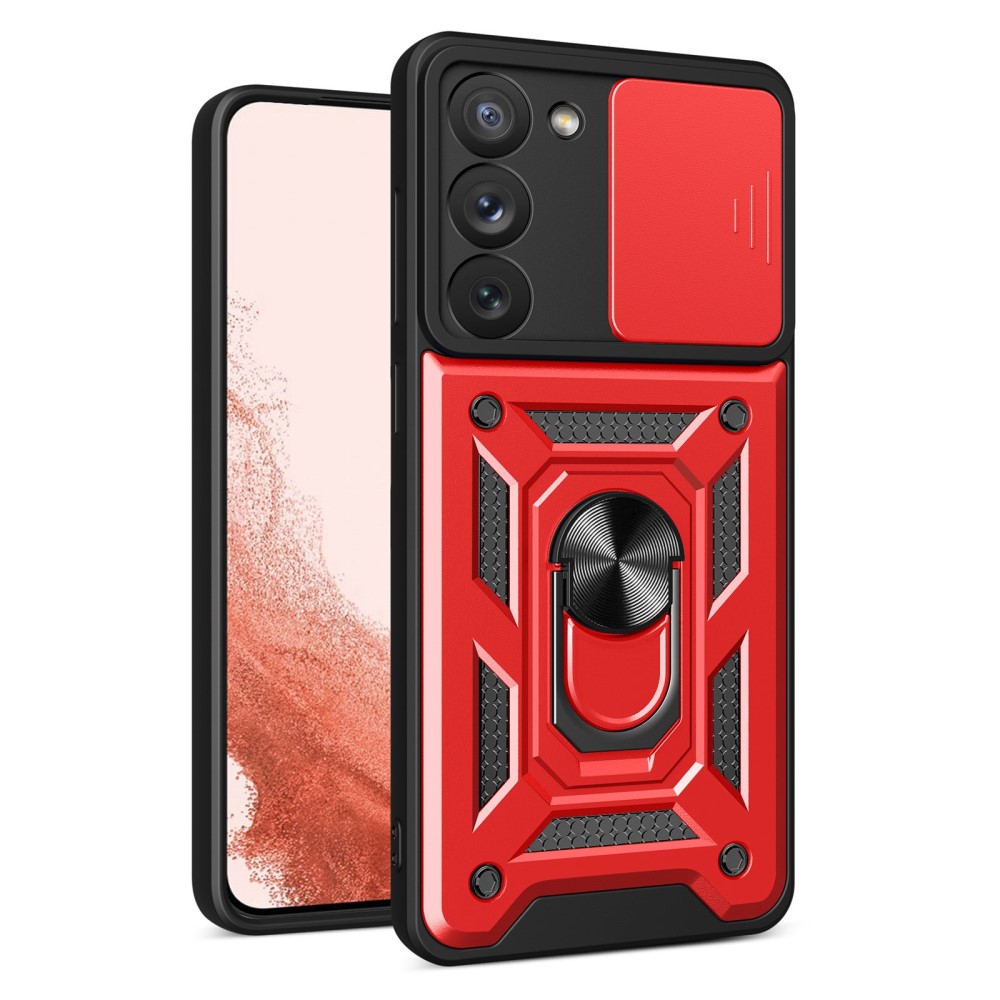  Samsung Galaxy S23 Plus Skal Ring CamShield Hybrid Röd