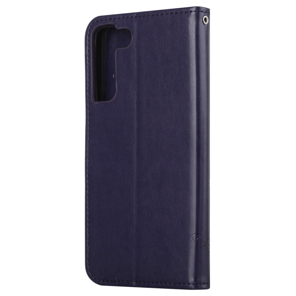  Samsung Galaxy S23 Plus Fodral Med Tryck Mörk Lila