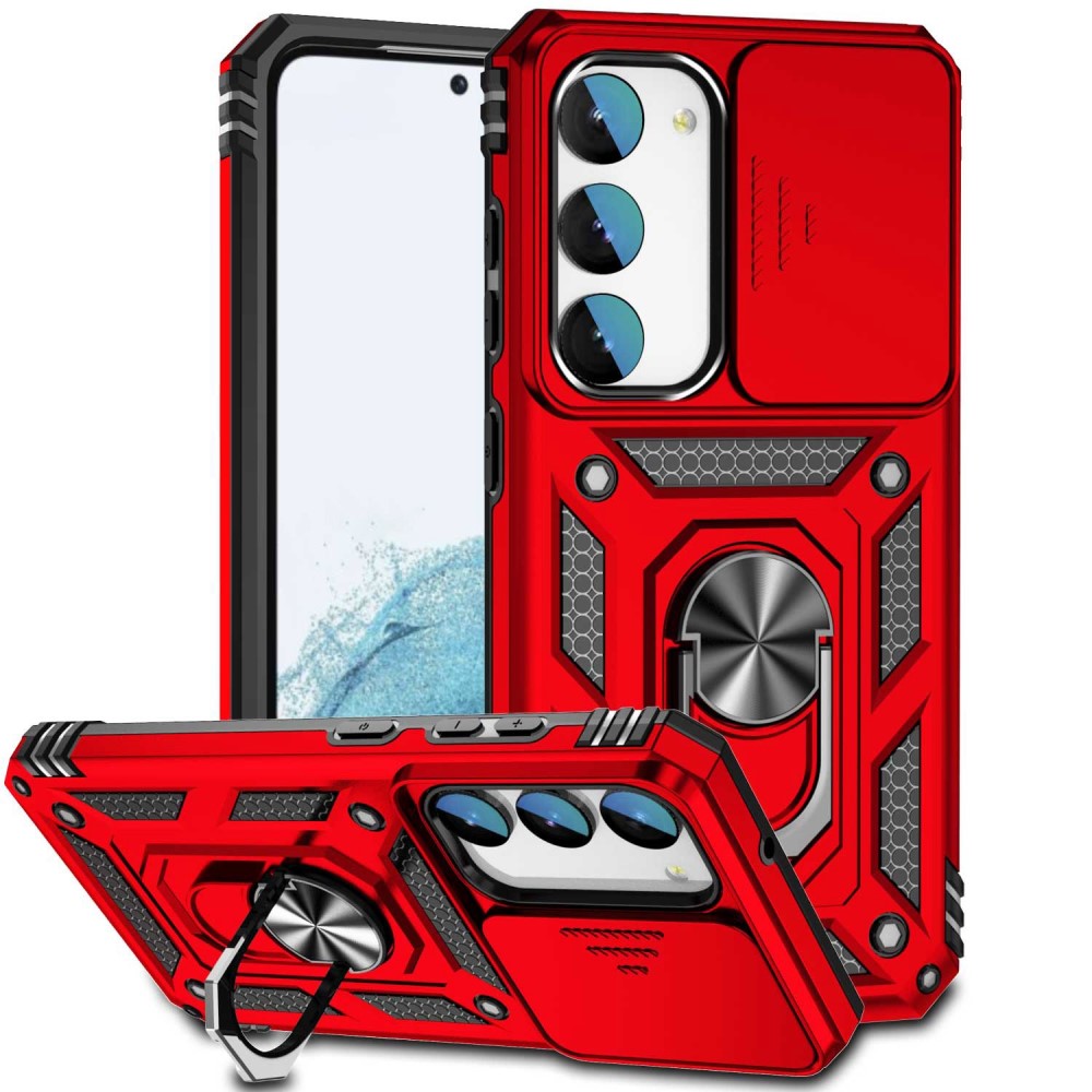  Samsung Galaxy S23 Plus Skal CamShield Ring Röd