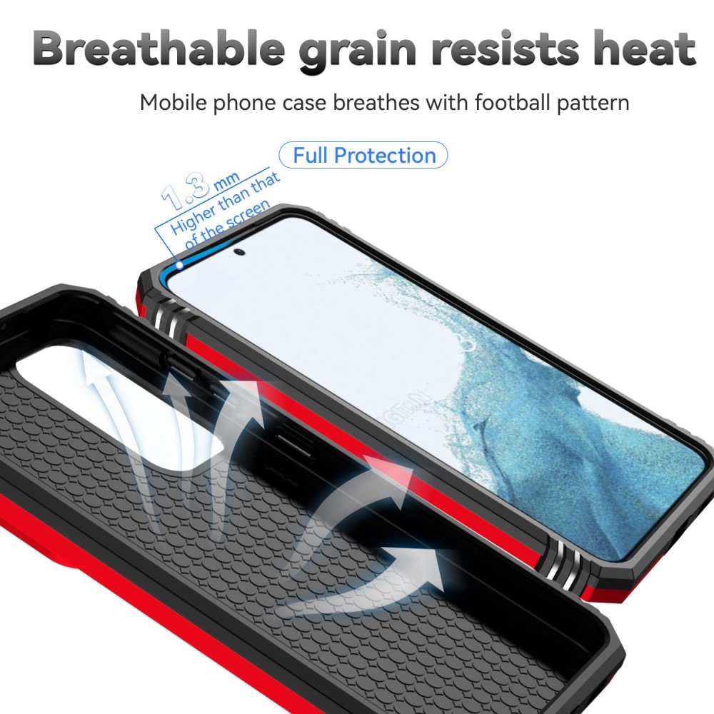  Samsung Galaxy S23 Plus Skal CamShield Ring Röd