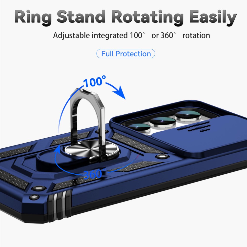  Samsung Galaxy S23 Plus Skal CamShield Ring Blå
