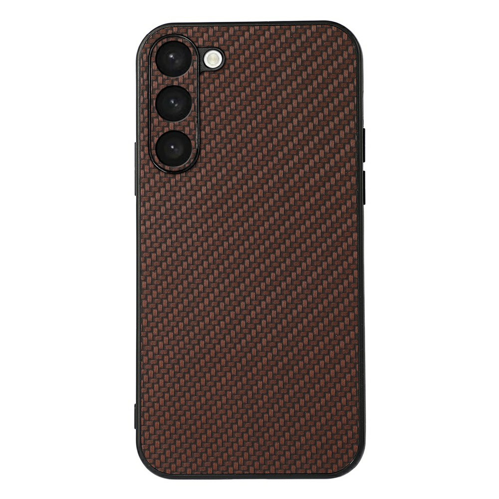  Samsung Galaxy S23 Plus Skal Kolfiber Textur Brun