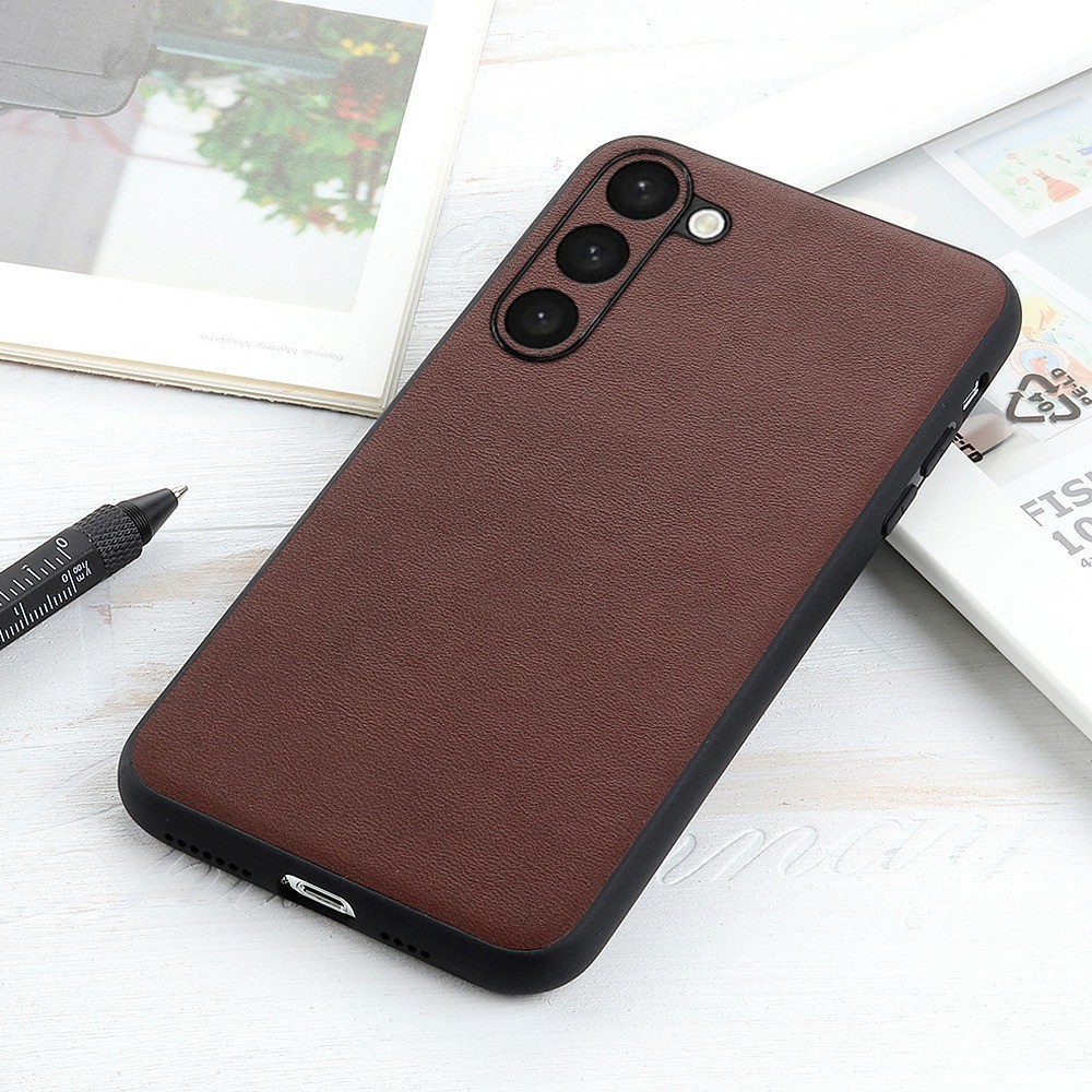  Samsung Galaxy S23 Plus Skal Läderbelagt Brun