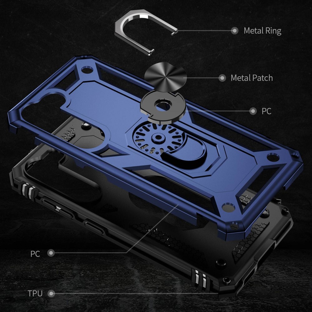  Samsung Galaxy S23 Plus Skal Ring Shockproof Hybrid Blå