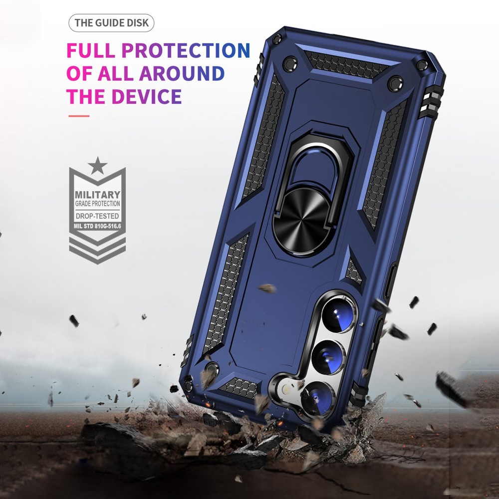  Samsung Galaxy S23 Plus Skal Ring Shockproof Hybrid Blå