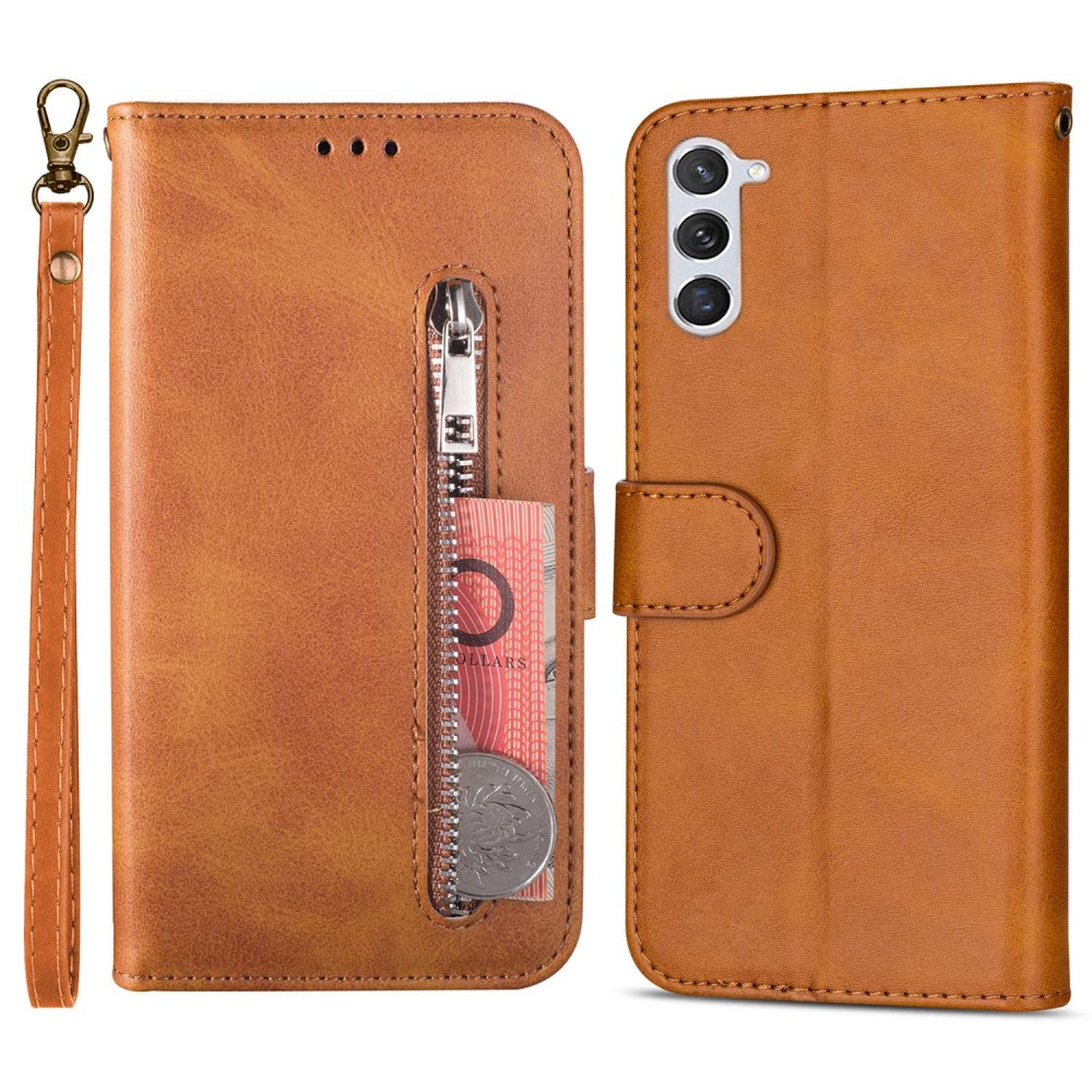  Samsung Galaxy S23 Plus Fodral Multifunktionell Brun