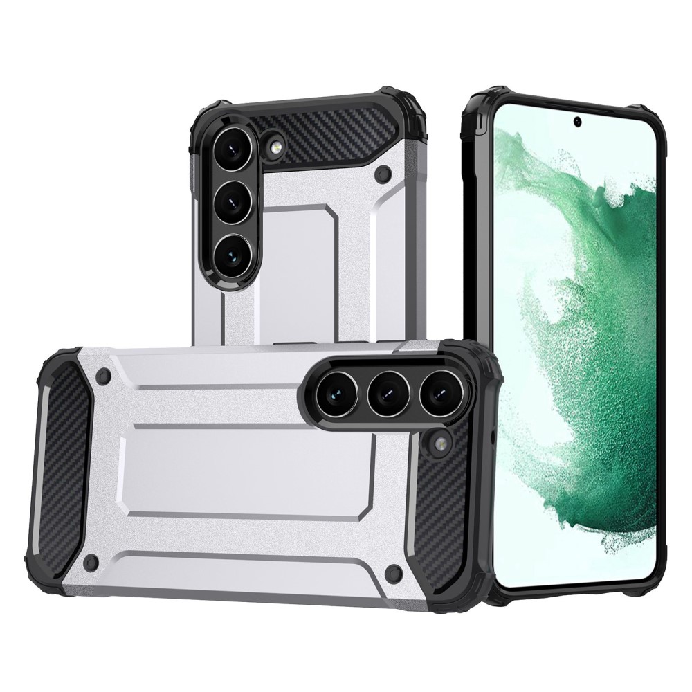  Samsung Galaxy S23 Plus Skal Shockproof Hybrid Armor Silver