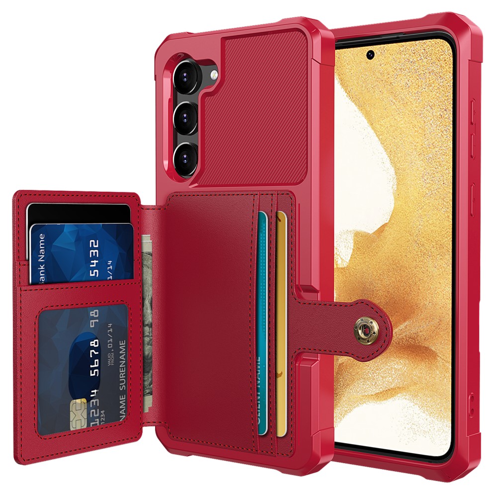  Samsung Galaxy S23 Plus Skal Med Plånbok Röd