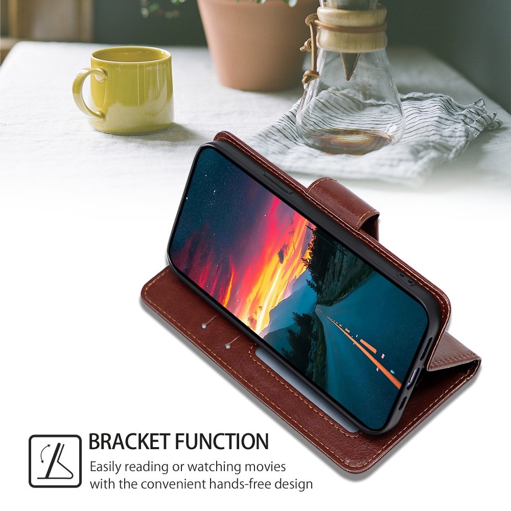  Samsung Galaxy S23 Plus Fodral Läder Brun