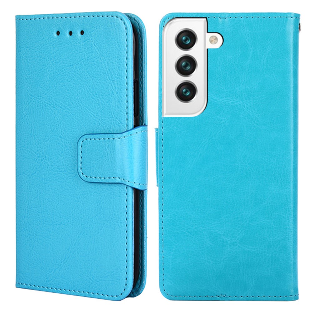  Samsung Galaxy S23 Plus Fodral Läder Ljus Blå