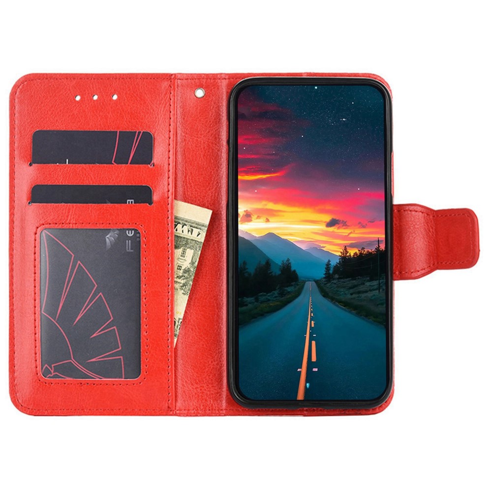  Samsung Galaxy S23 Plus Fodral Läder Röd