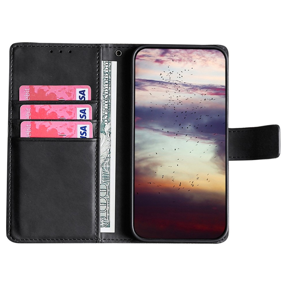  Samsung Galaxy S23 Plus Fodral Krokodil Textur Svart