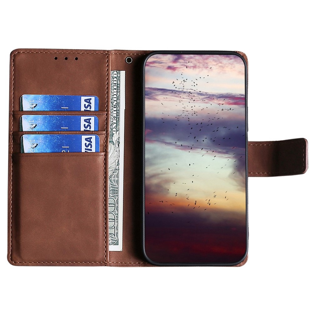  Samsung Galaxy S23 Plus Fodral Krokodil Textur Brun