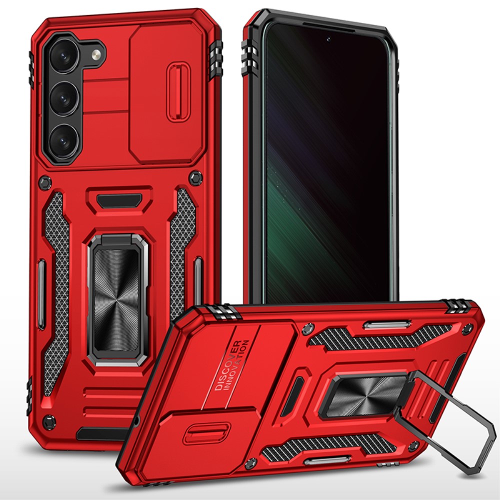  Samsung Galaxy S23 Plus Skal Ring CamShield Röd