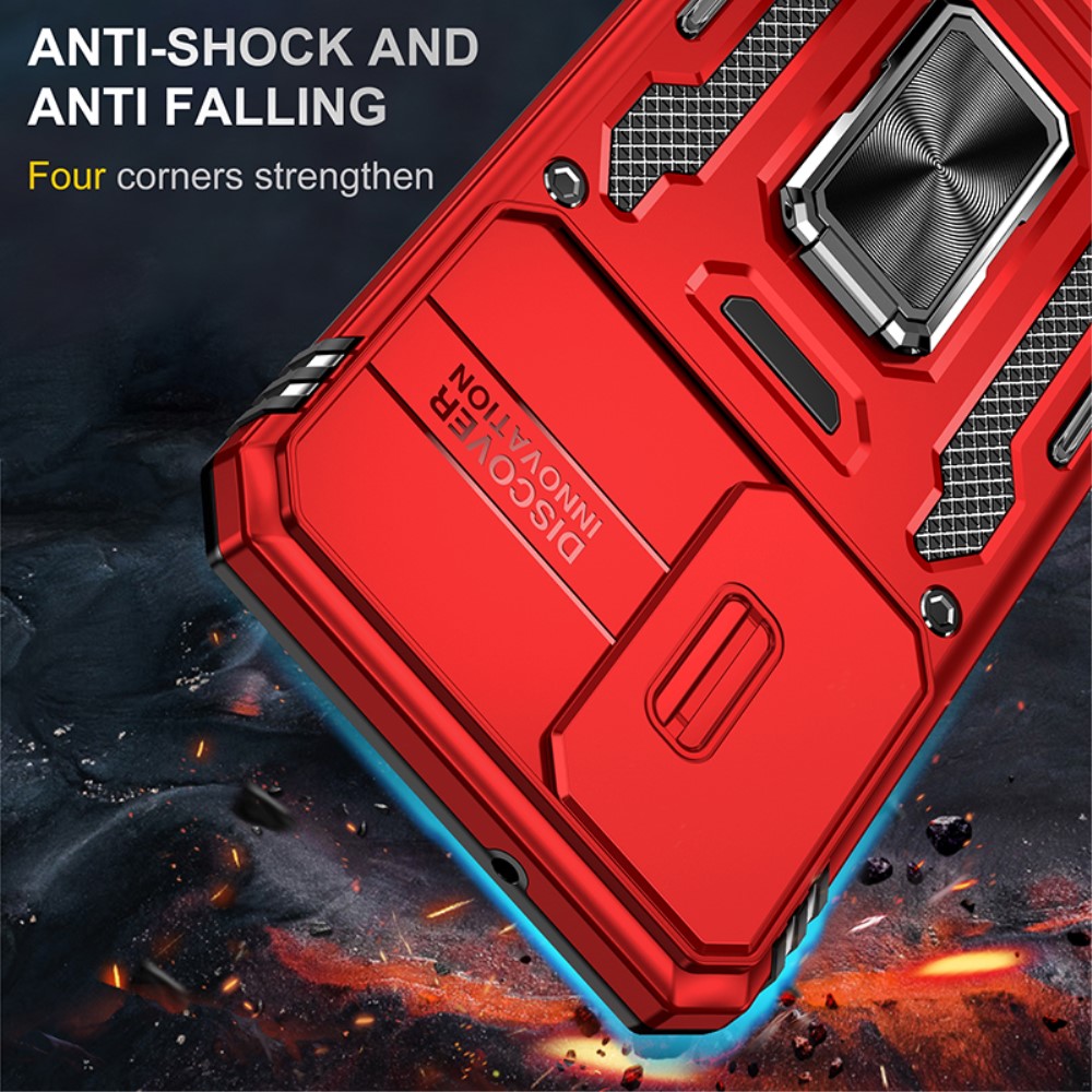  Samsung Galaxy S23 Plus Skal Ring CamShield Röd