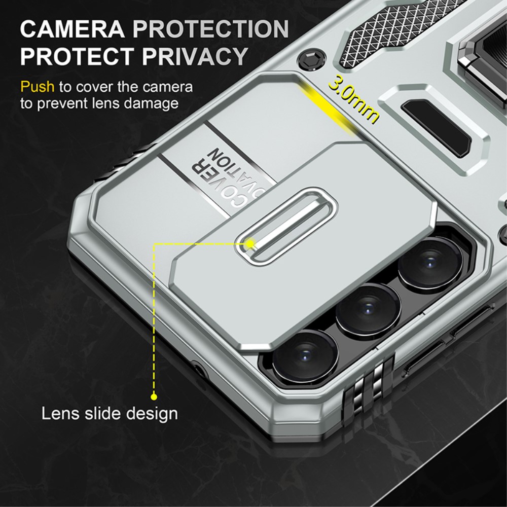  Samsung Galaxy S23 Plus Skal Ring CamShield Grå