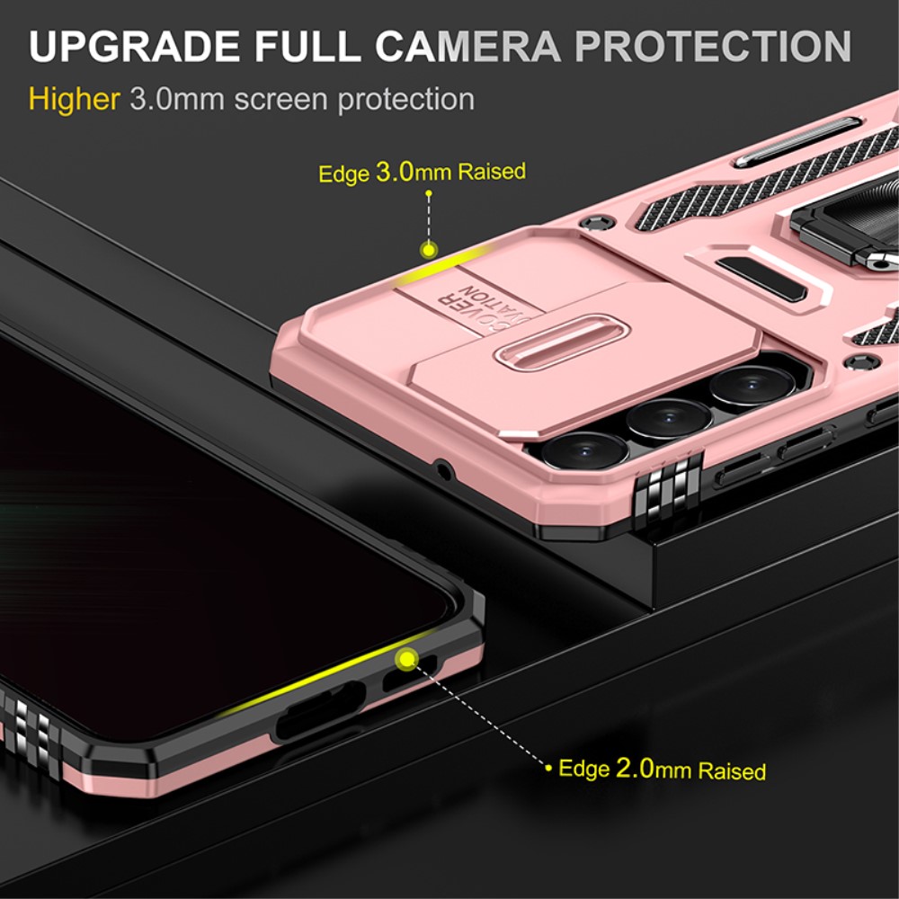  Samsung Galaxy S23 Plus Skal Ring CamShield Roséguld