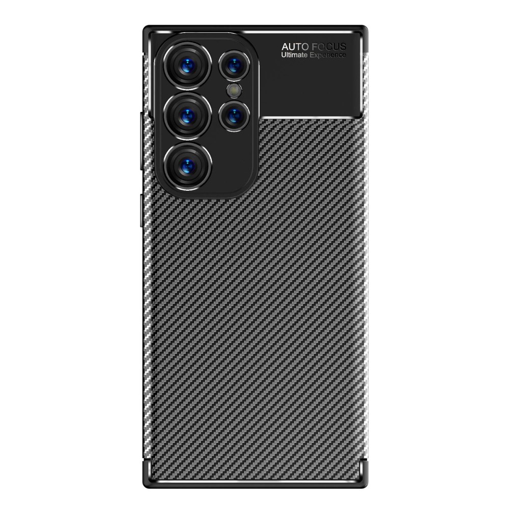  Samsung Galaxy S23 Ultra Skal Kolfiber Textur Svart