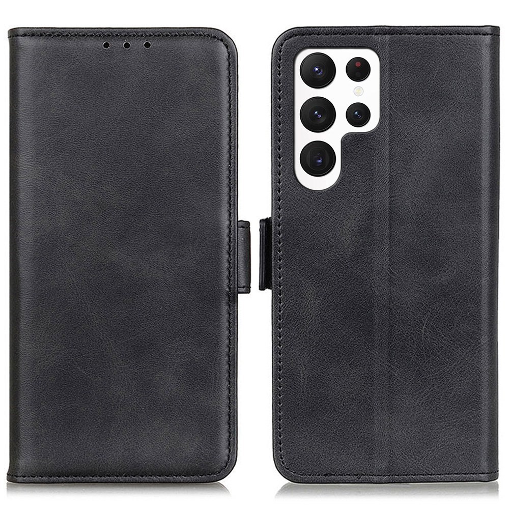  Samsung Galaxy S23 Ultra Fodral Magnetisk Stängning Svart