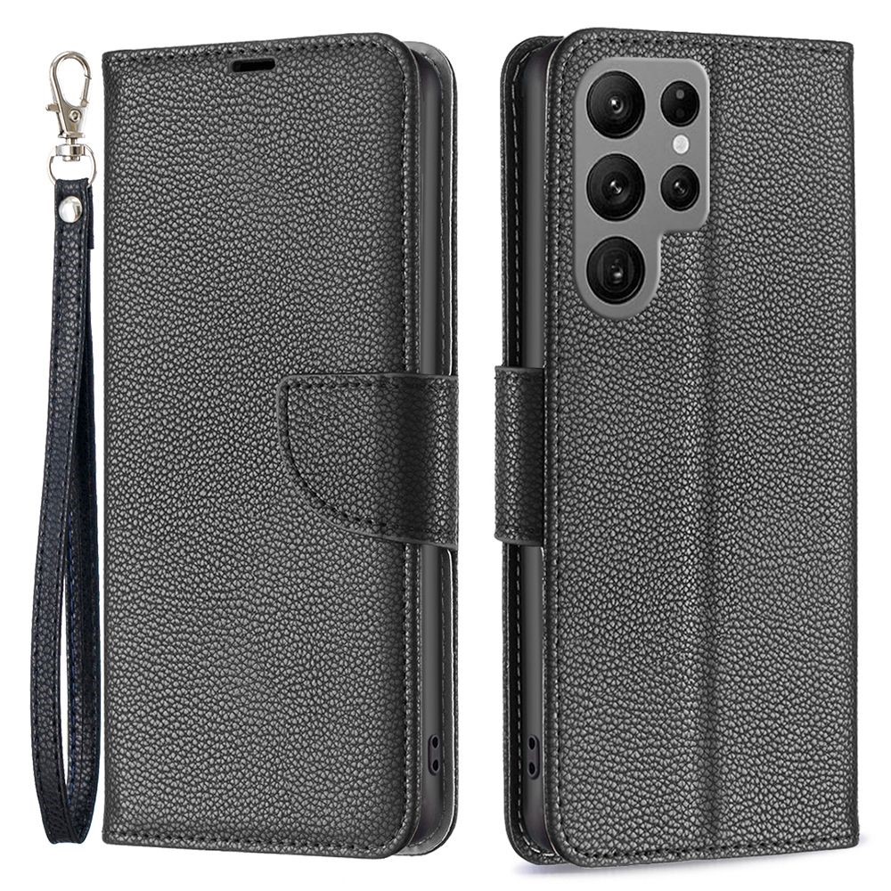  Samsung Galaxy S23 Ultra Fodral Litchi Shark Svart