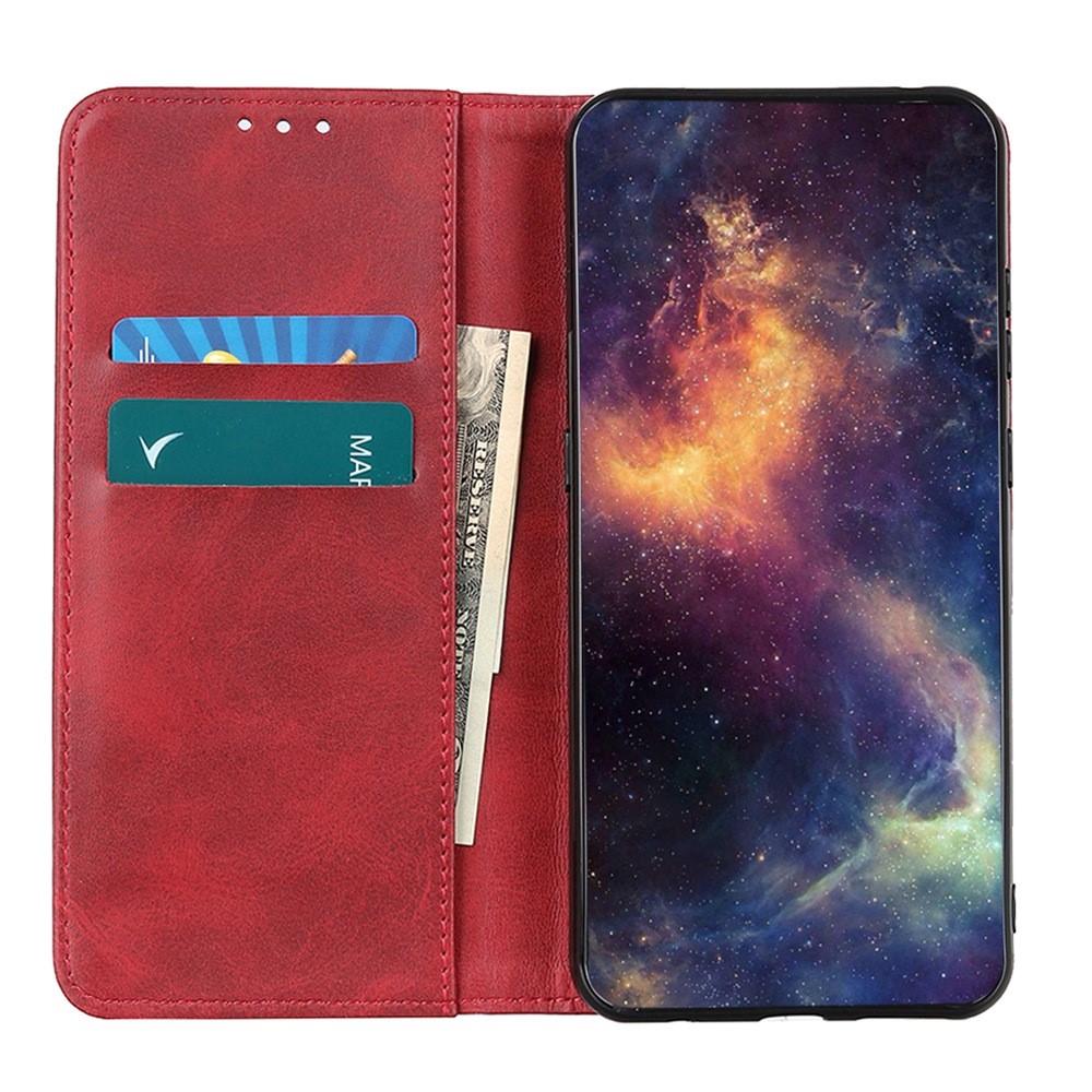  Samsung Galaxy S23 Ultra Flip Fodral Split Läder Röd