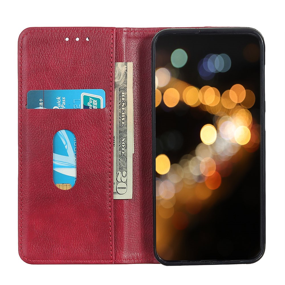 KHAZNEH KHAZNEH Galaxy S23 Ultra Flip Fodral Split Läder Röd