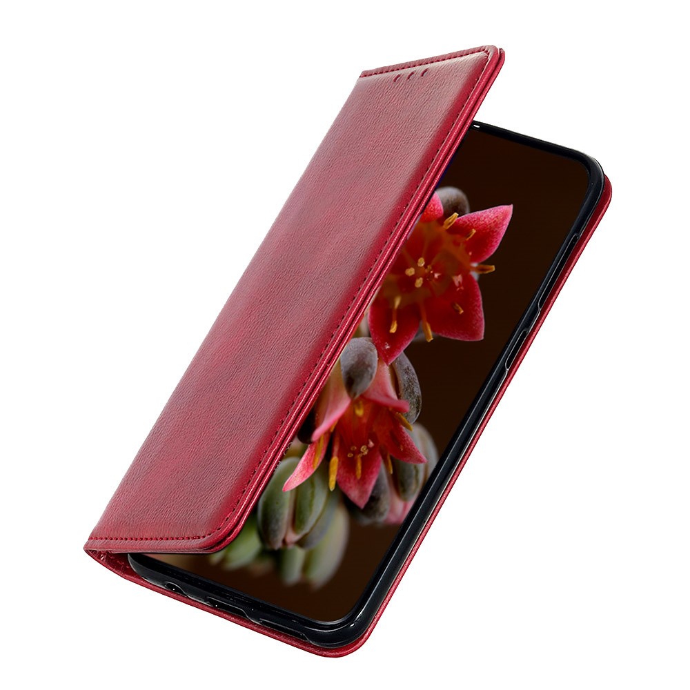 KHAZNEH KHAZNEH Galaxy S23 Ultra Flip Fodral Split Läder Röd