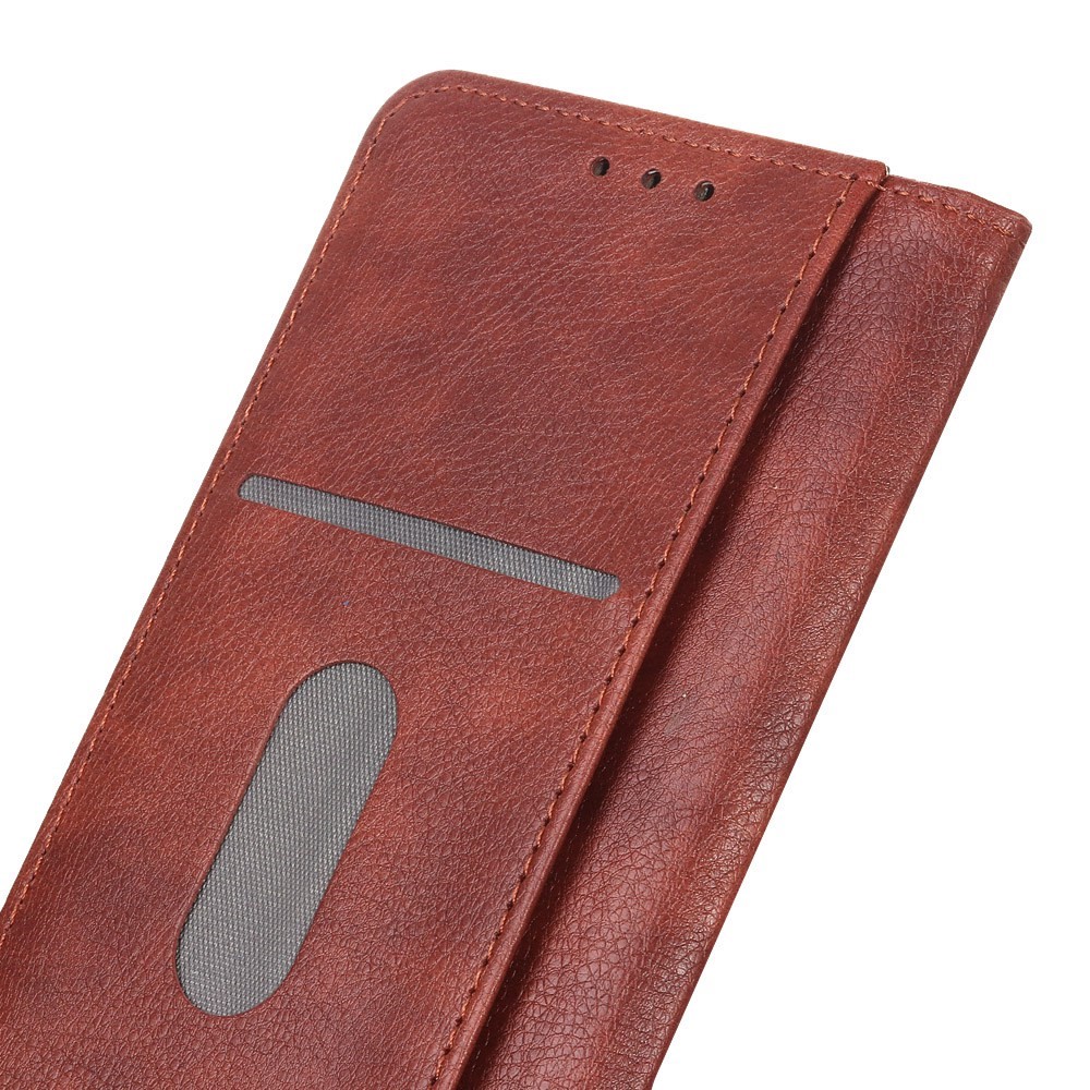 KHAZNEH KHAZNEH Galaxy S23 Ultra Flip Fodral Split Läder Brun