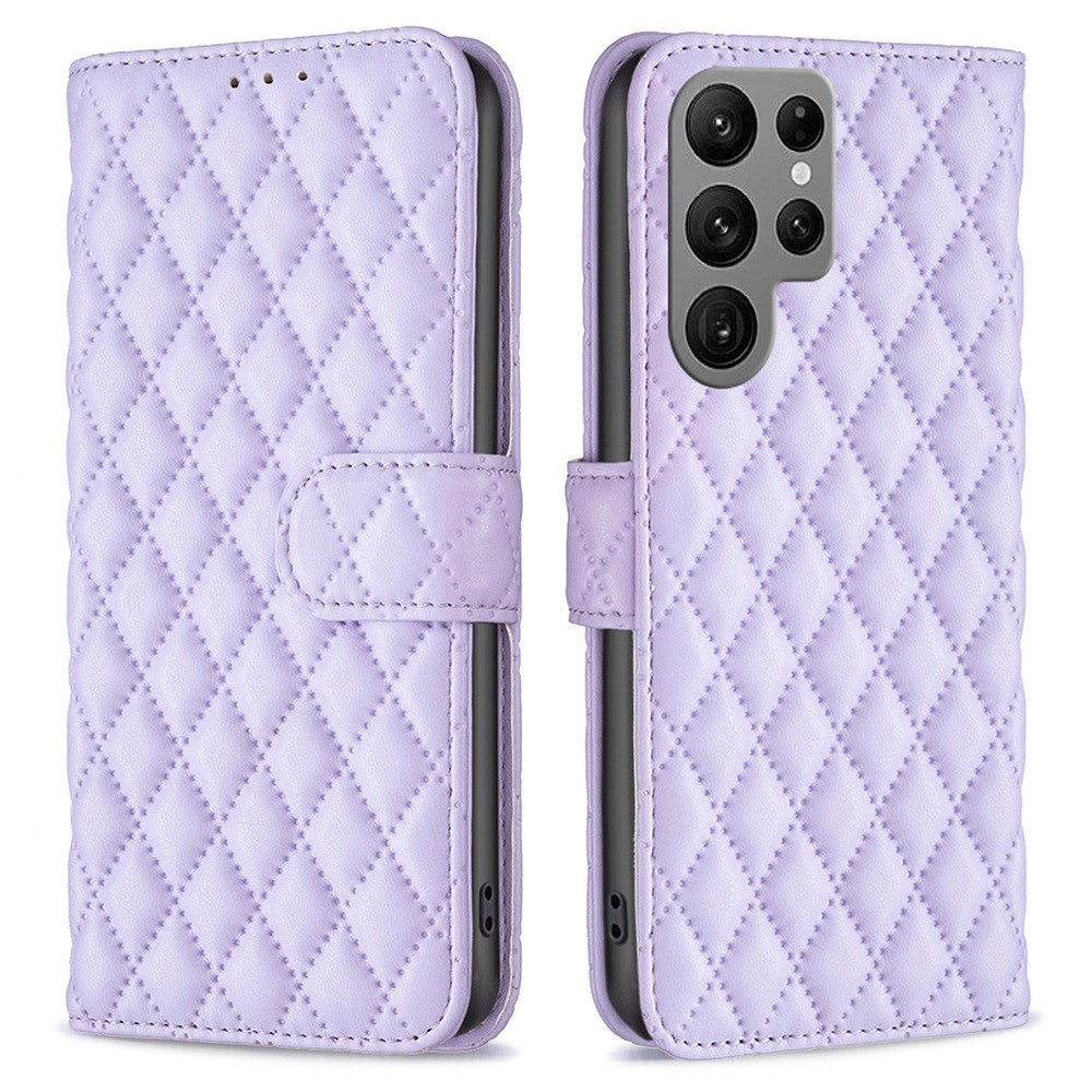  Samsung Galaxy S23 Ultra Fodral Diamond Textur Lila
