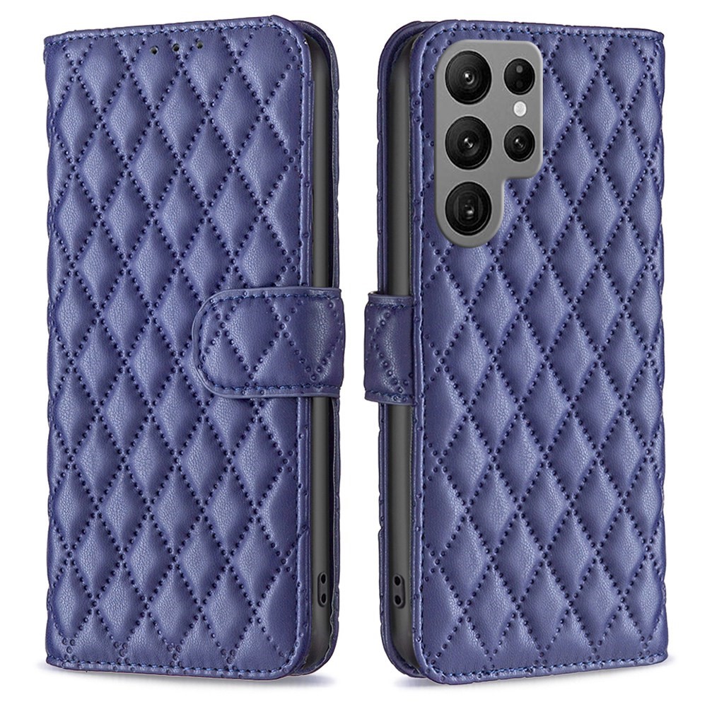  Samsung Galaxy S23 Ultra Fodral Diamond Textur Blå
