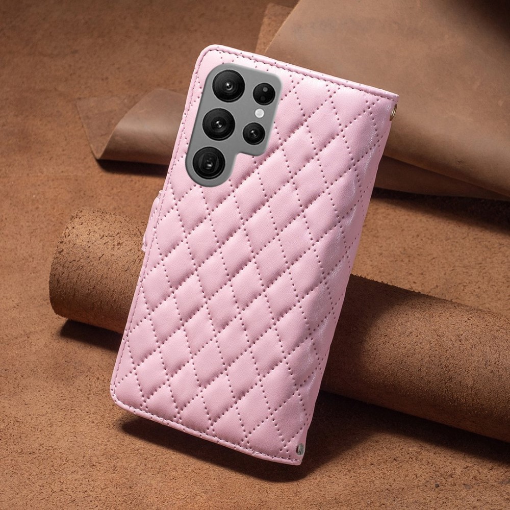 BINFEN BINFEN Galaxy S23 Ultra Fodral Diamond Multifunktionell Rosa