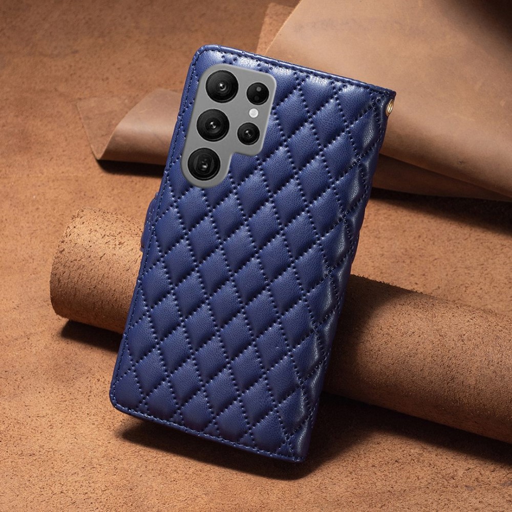 BINFEN BINFEN Galaxy S23 Ultra Fodral Diamond Multifunktionell Blå