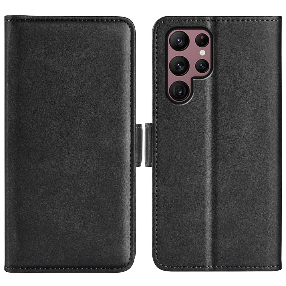  Samsung Galaxy S23 Ultra Fodral Magnetisk Stängning Svart