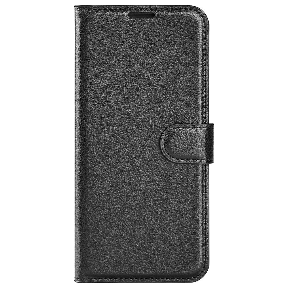  Samsung Galaxy S23 Ultra Fodral Litchi Läder Svart