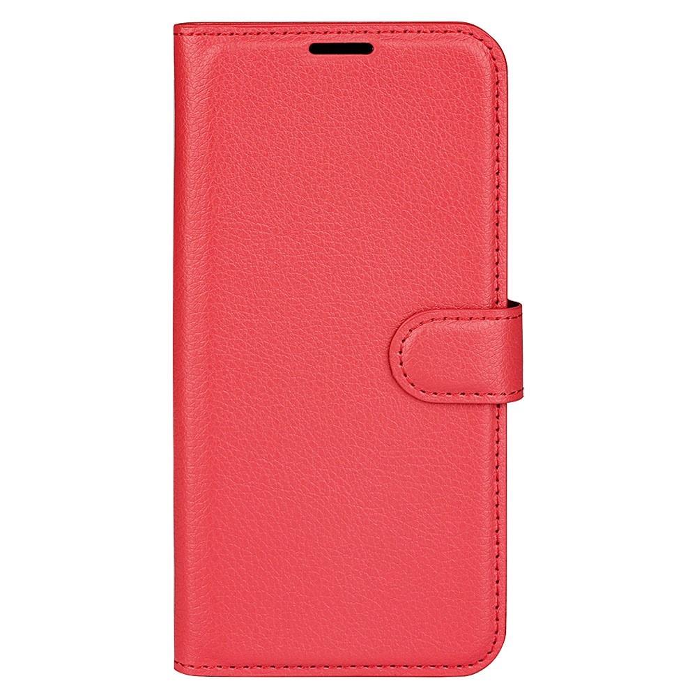 Samsung Galaxy S23 Ultra Fodral Litchi Läder Röd