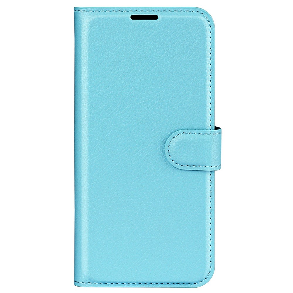  Samsung Galaxy S23 Ultra Fodral Litchi Läder Blå