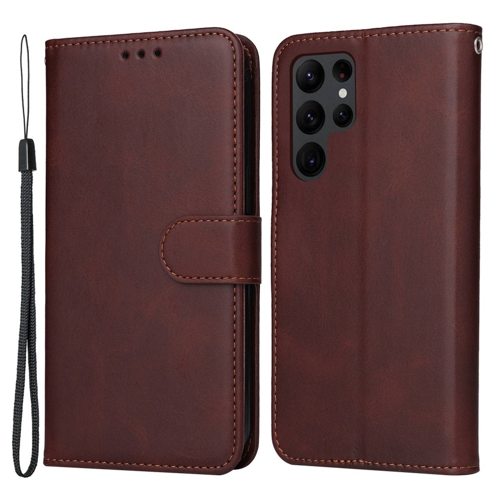  Samsung Galaxy S23 Ultra Fodral Läder Brun