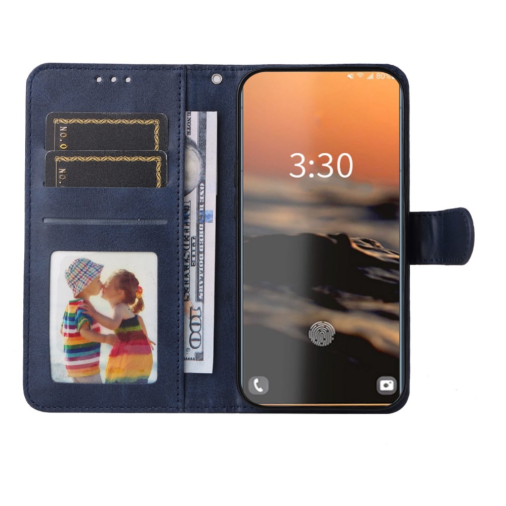 Samsung Galaxy S23 Ultra Fodral Läder Blå
